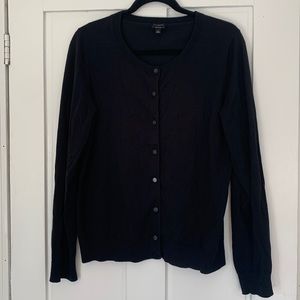 Talbots Pima Cotton Black Cardigan